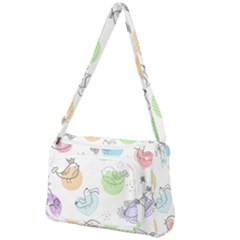 Cartoon Bird Cute Doodle Bird Front Pocket Crossbody Bag by Salman4z