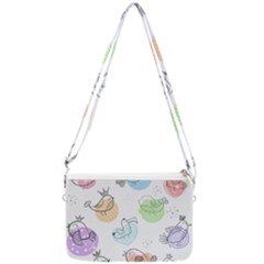 Cartoon Bird Cute Doodle Bird Double Gusset Crossbody Bag by Salman4z