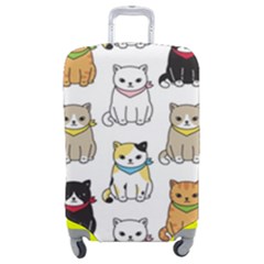 Cat Kitten Seamless Pattern Luggage Cover (medium) by Salman4z