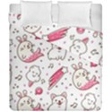 Cute Animal Seamless Pattern Kawaii Doodle Style Duvet Cover Double Side (California King Size) View2