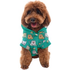 Seamless-pattern-cute-cat-cartoon-with-hand-drawn-style Dog Coat by Salman4z