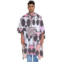 Cute-dog-seamless-pattern-background Men s Hooded Rain Ponchos by Salman4z