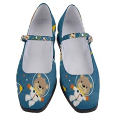 Seamless-pattern-funny-astronaut-outer-space-transportation Women s Mary Jane Shoes by Salman4z