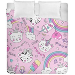 Beautiful-cute-animals-pattern-pink Duvet Cover Double Side (california King Size) by Salman4z