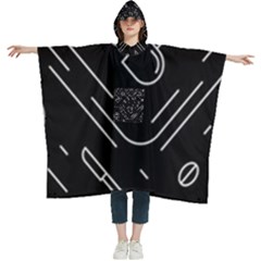 Coffee-background Women s Hooded Rain Ponchos by Salman4z