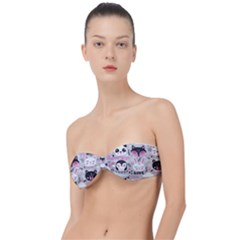 Big-set-with-cute-cartoon-animals-bear-panda-bunny-penguin-cat-fox Classic Bandeau Bikini Top  by Salman4z