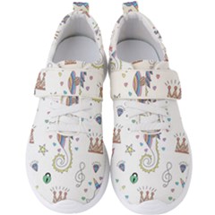 Seamless-pattern-cute-unicorn-cartoon-hand-drawn Men s Velcro Strap Shoes by Salman4z