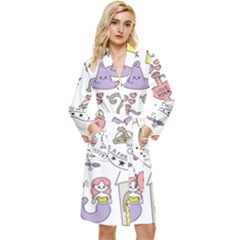 Fantasy-things-doodle-style-vector-illustration Long Sleeve Velvet Robe by Salman4z