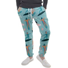 Beach-surfing-surfers-with-surfboards-surfer-rides-wave-summer-outdoors-surfboards-seamless-pattern- Men s Jogger Sweatpants by Salman4z