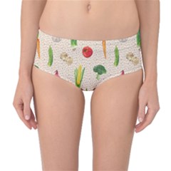 Vegetables Mid-waist Bikini Bottoms by SychEva