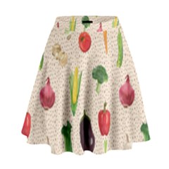 Vegetables High Waist Skirt by SychEva