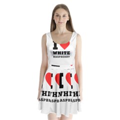 I Love White Raspberry Split Back Mini Dress  by ilovewhateva