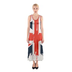 Union Jack England Uk United Kingdom London Sleeveless Maxi Dress by Ravend