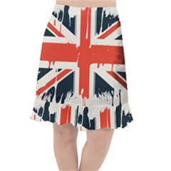 Union Jack England Uk United Kingdom London Fishtail Chiffon Skirt by Ravend