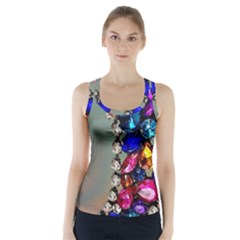 Colorful Diamonds Racer Back Sports Top by Sparkle