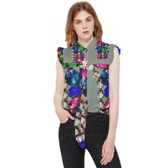 Colorful Diamonds Frill Detail Shirt by Sparkle