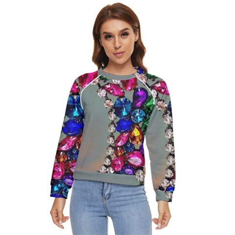 Colorful Diamonds Women s Long Sleeve Raglan Tee by Sparkle