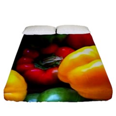 Colorful Capsicum Fitted Sheet (queen Size) by Sparkle