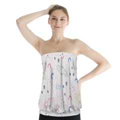 Spaceship Pattern Star Strapless Top by danenraven