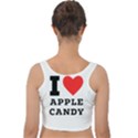 I love Apple candy Velvet Crop Top View2