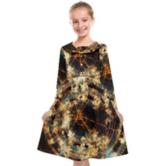 Science Fiction Background Fantasy Kids  Midi Sailor Dress by danenraven