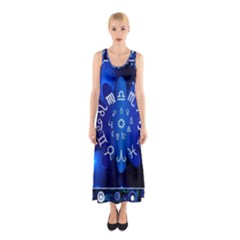 Astrology Horoscopes Constellation Sleeveless Maxi Dress by danenraven