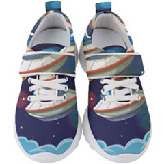 Ufo-alien-spaceship-galaxy Kids  Velcro Strap Shoes by Salman4z