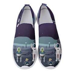Alien-astronaut-scene Women s Slip On Sneakers by Salman4z