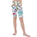 Seamless-pattern-vector-with-funny-robots-cartoon Kids  Mid Length Swim Shorts View1