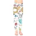 Seamless-pattern-vector-with-funny-robots-cartoon Kids  Classic Winter Leggings View1