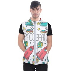 Space-cosmos-seamless-pattern-seamless-pattern-doodle-style Men s Puffer Vest by Salman4z