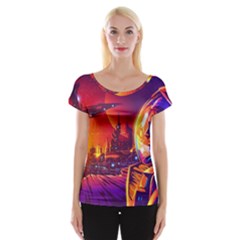 Far-future-human-colonization Cap Sleeve Top by Salman4z