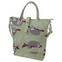 Sloths-pattern-design Buckle Top Tote Bag by Salman4z