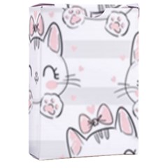 Cat-with-bow-pattern Playing Cards Single Design (rectangle) With Custom Box by Salman4z