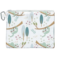 Pattern-sloth-woodland Canvas Cosmetic Bag (xxl) by Salman4z