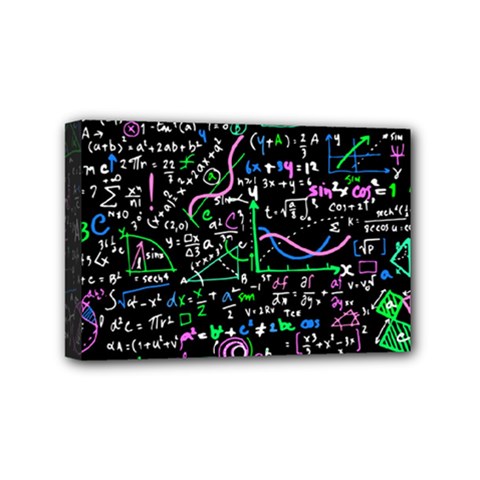 Math-linear-mathematics-education-circle-background Mini Canvas 6  X 4  (stretched) by Salman4z