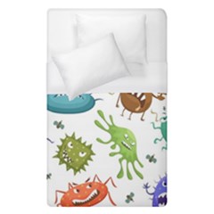 Dangerous-streptococcus-lactobacillus-staphylococcus-others-microbes-cartoon-style-vector-seamless Duvet Cover (single Size) by Salman4z