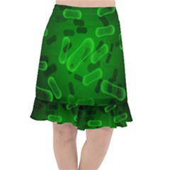 Green-rod-shaped-bacteria Fishtail Chiffon Skirt by Salman4z