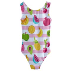 Tropical-fruits-berries-seamless-pattern Kids  Cut-out Back One Piece Swimsuit by Salman4z