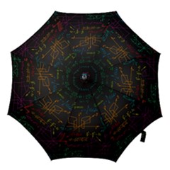 Mathematical-colorful-formulas-drawn-by-hand-black-chalkboard Hook Handle Umbrellas (medium) by Salman4z