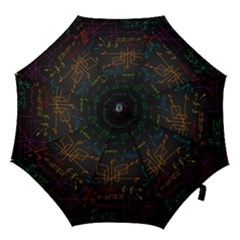 Mathematical-colorful-formulas-drawn-by-hand-black-chalkboard Hook Handle Umbrellas (small) by Salman4z