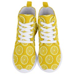 Lemon-fruits-slice-seamless-pattern Women s Lightweight High Top Sneakers by Salman4z