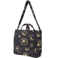 Asian-seamless-pattern-with-clouds-moon-sun-stars-vector-collection-oriental-chinese-japanese-korean Square Shoulder Tote Bag by Salman4z