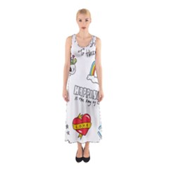 Abstract-fashion-background-suitable-fabric-printing Sleeveless Maxi Dress by Salman4z