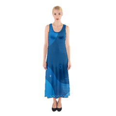 Abstract-classic-blue-background Sleeveless Maxi Dress by Salman4z