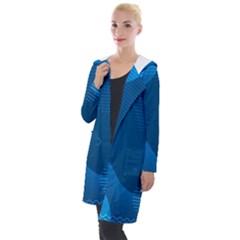 Abstract-classic-blue-background Hooded Pocket Cardigan by Salman4z