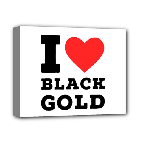 I Love Black Gold Deluxe Canvas 14  X 11  (stretched) by ilovewhateva