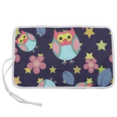 Owl-stars-pattern-background Pen Storage Case (l) by Salman4z