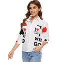 I love white gold  Women s Quarter Sleeve Pocket Shirt View3