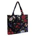 Floral-folk-fashion-ornamental-embroidery-pattern Zipper Medium Tote Bag View2